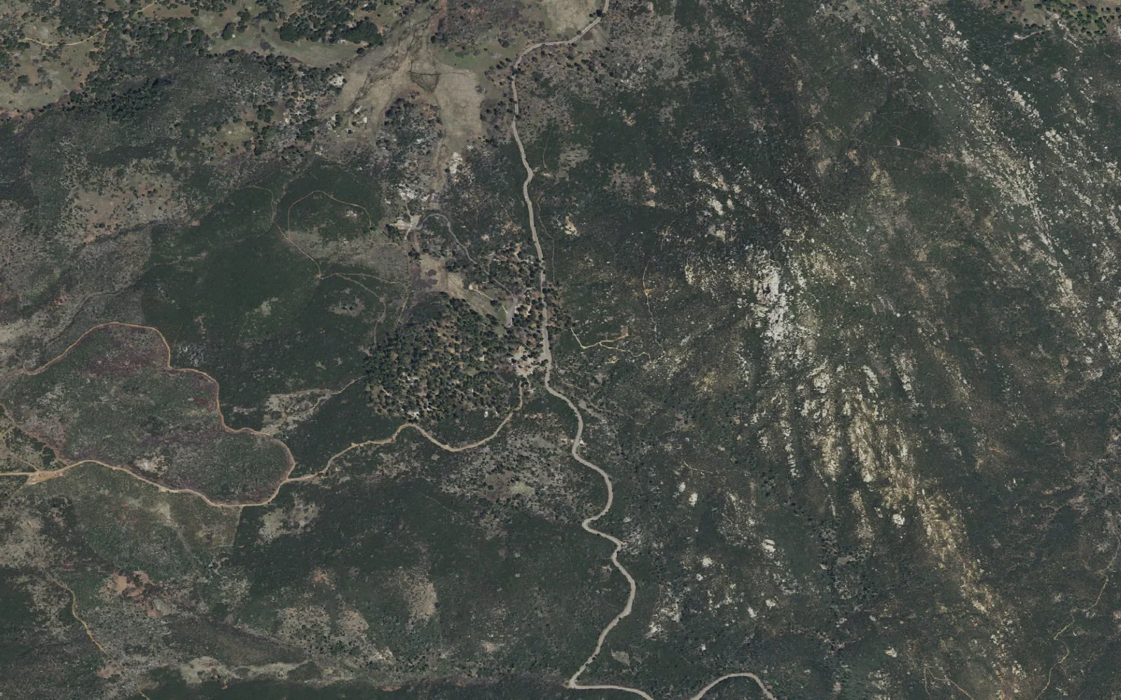 Aerial view centered on Paso Picacho Trailhead