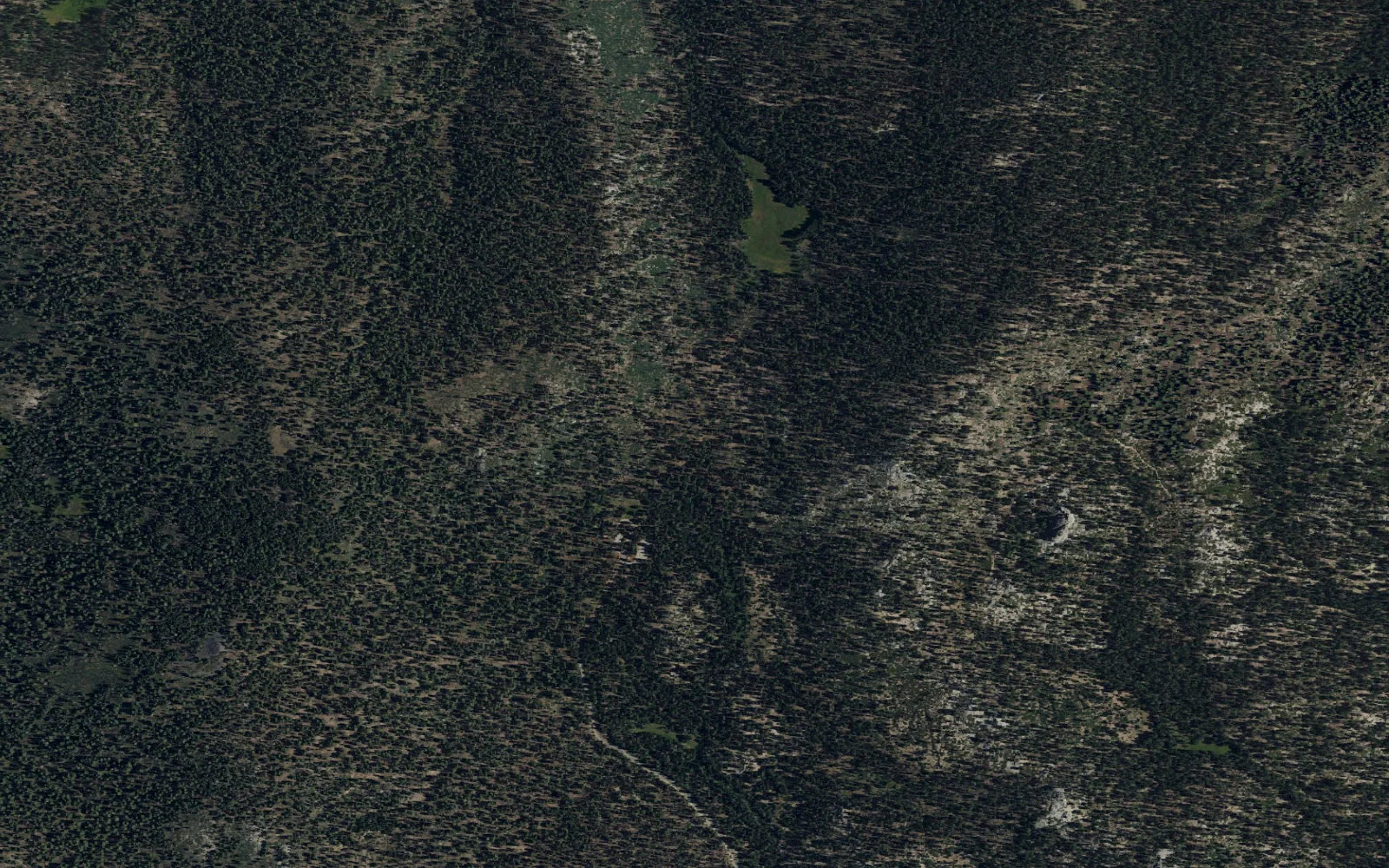 Aerial view centered on Blackrock Trailhead