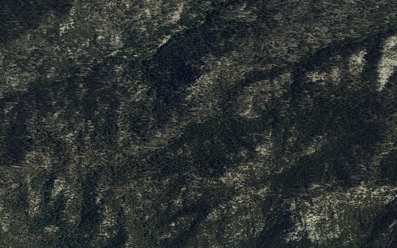 Aerial view centered on Shake Camp Trailhead