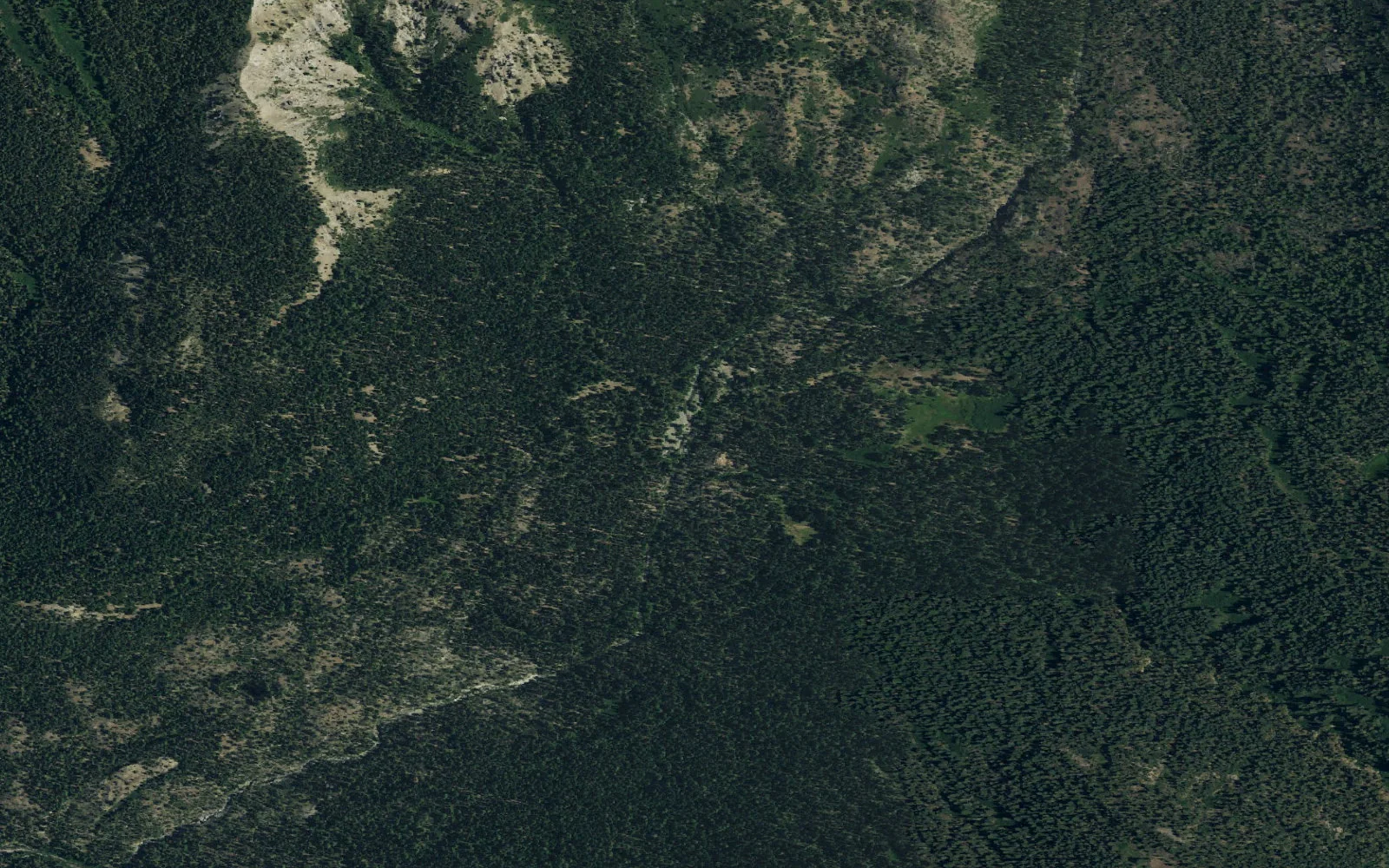Aerial view centered on Talbot Trailhead