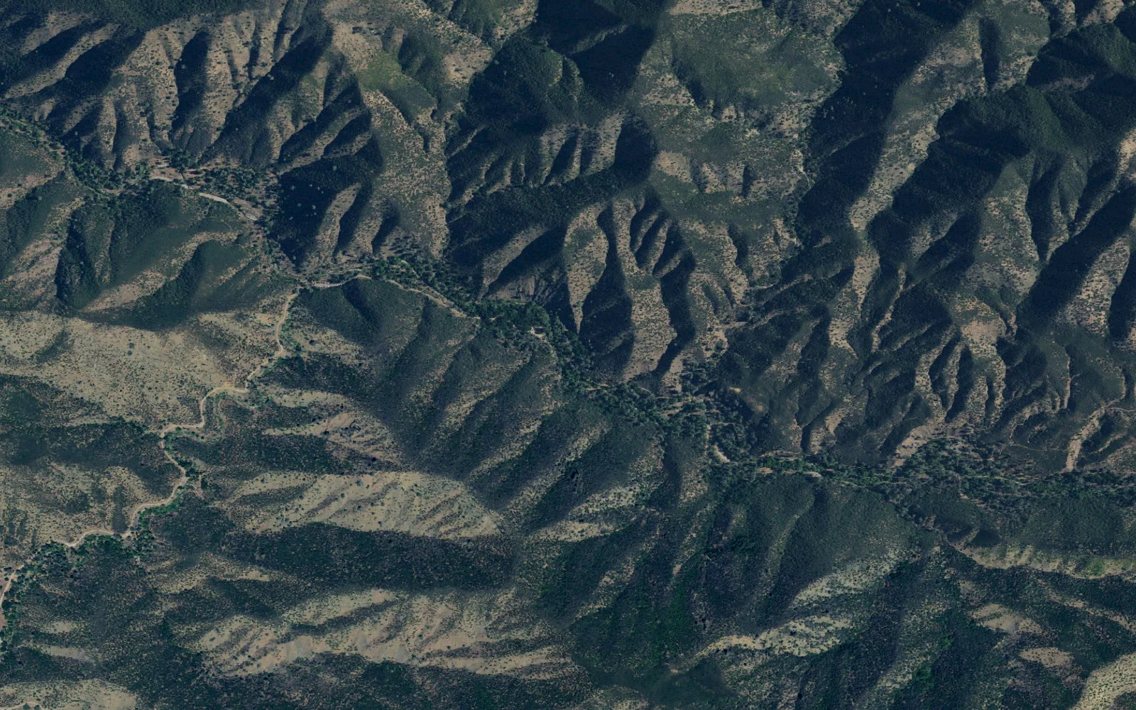 Aerial view centered on Nira Trailhead