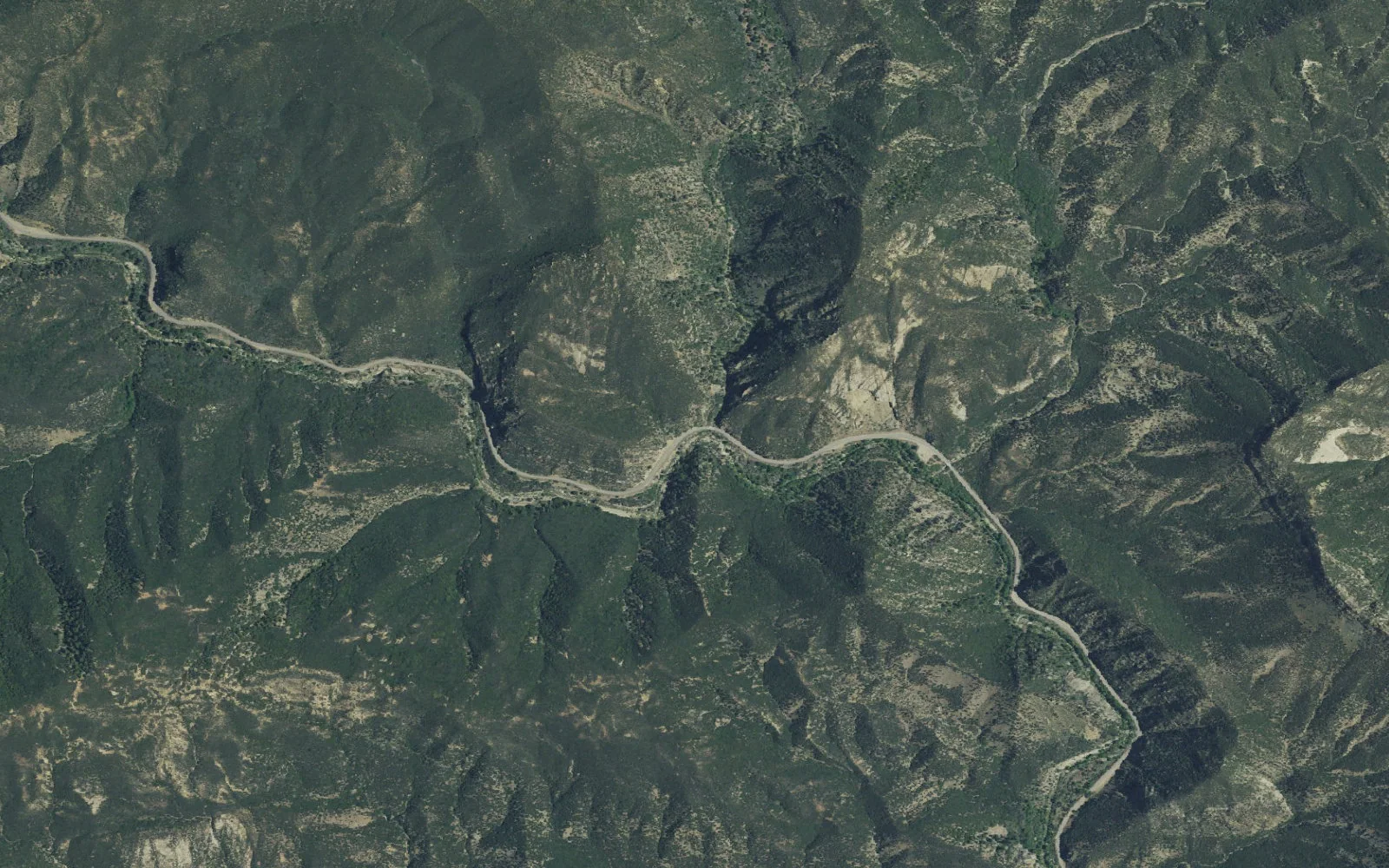 Aerial view centered on Potrero John Trailhead