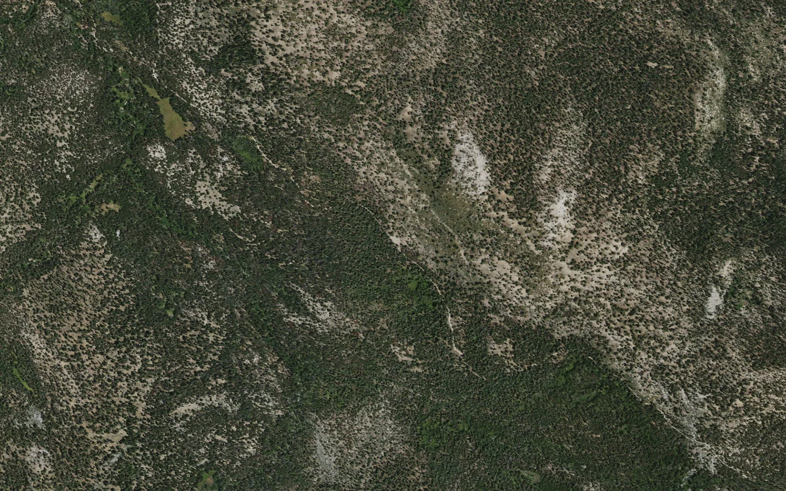 Aerial view centered on Rattlesnake Trailhead