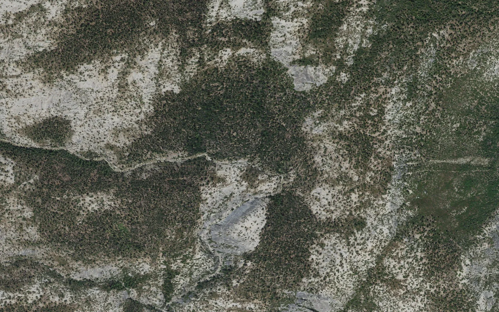 Aerial view centered on Cassidy/Miller Trailhead