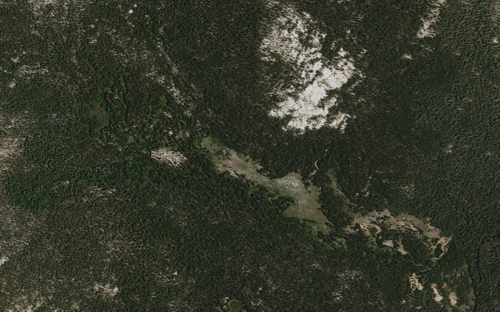 Aerial view centered on Nelson Trailhead