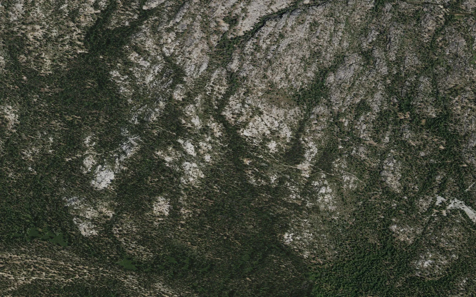 Aerial view centered on Corbett Trailhead