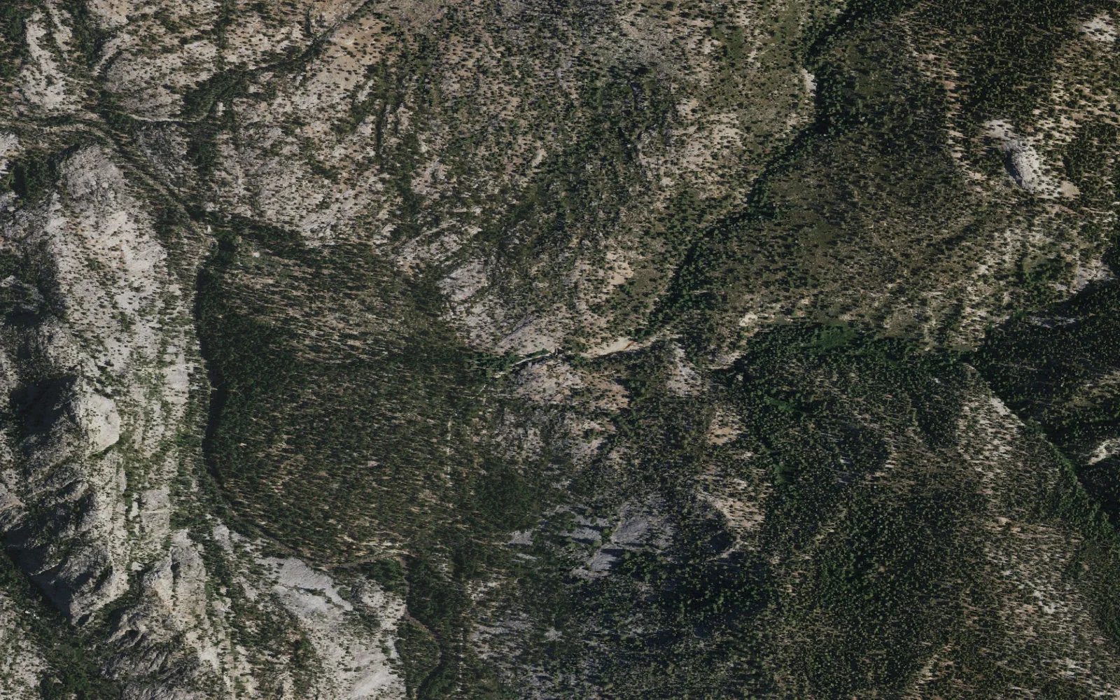 Aerial view centered on Hooper Trailhead