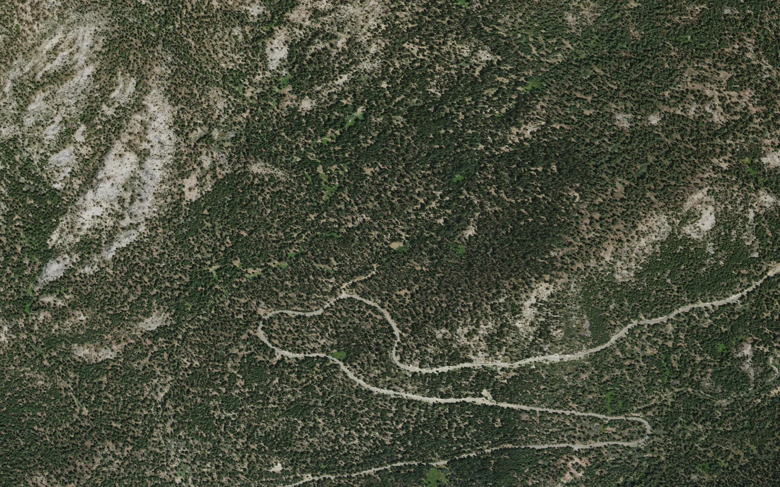 Aerial view centered on Deer Creek Trailhead