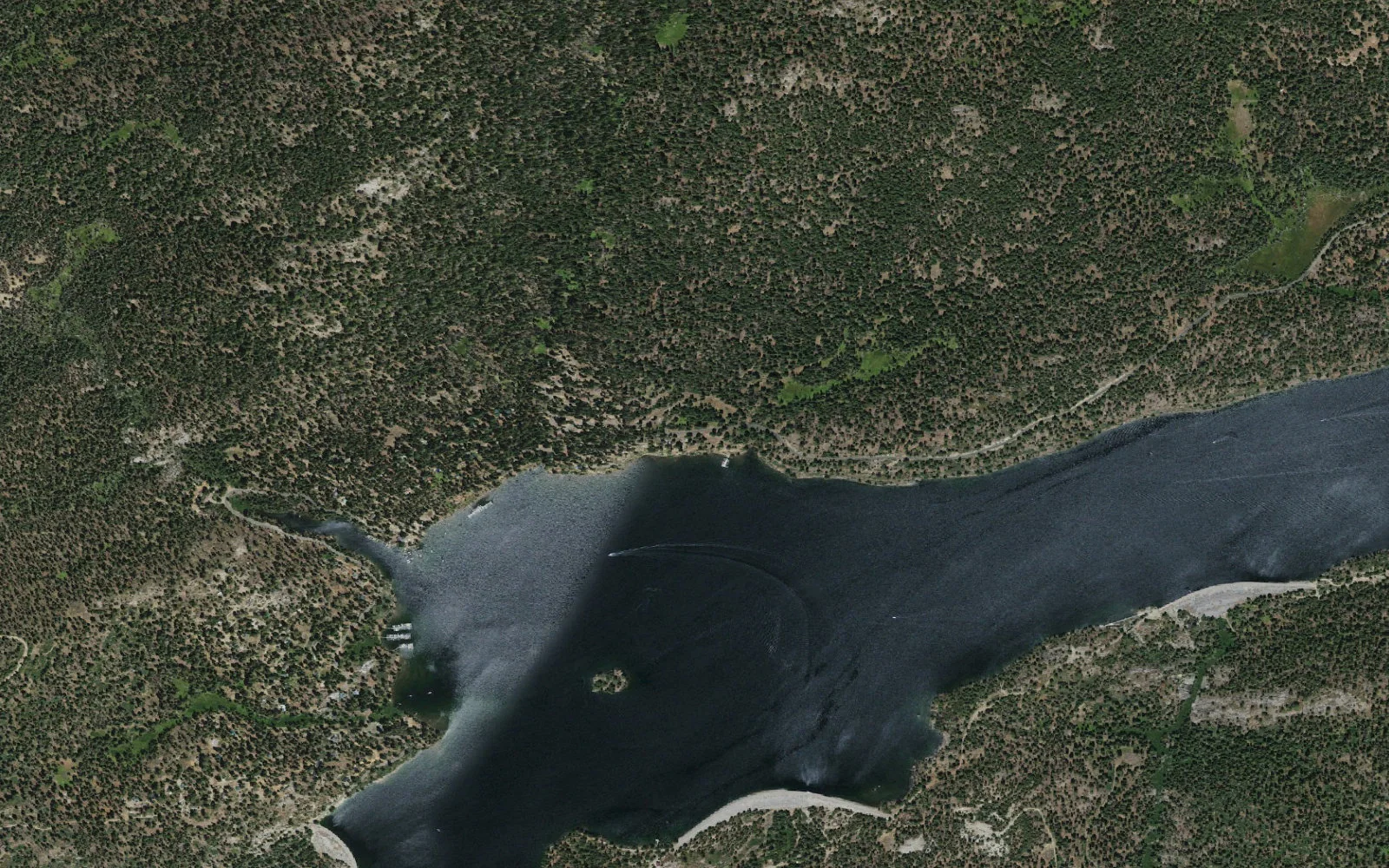 Aerial view centered on Billy Creek Trailhead