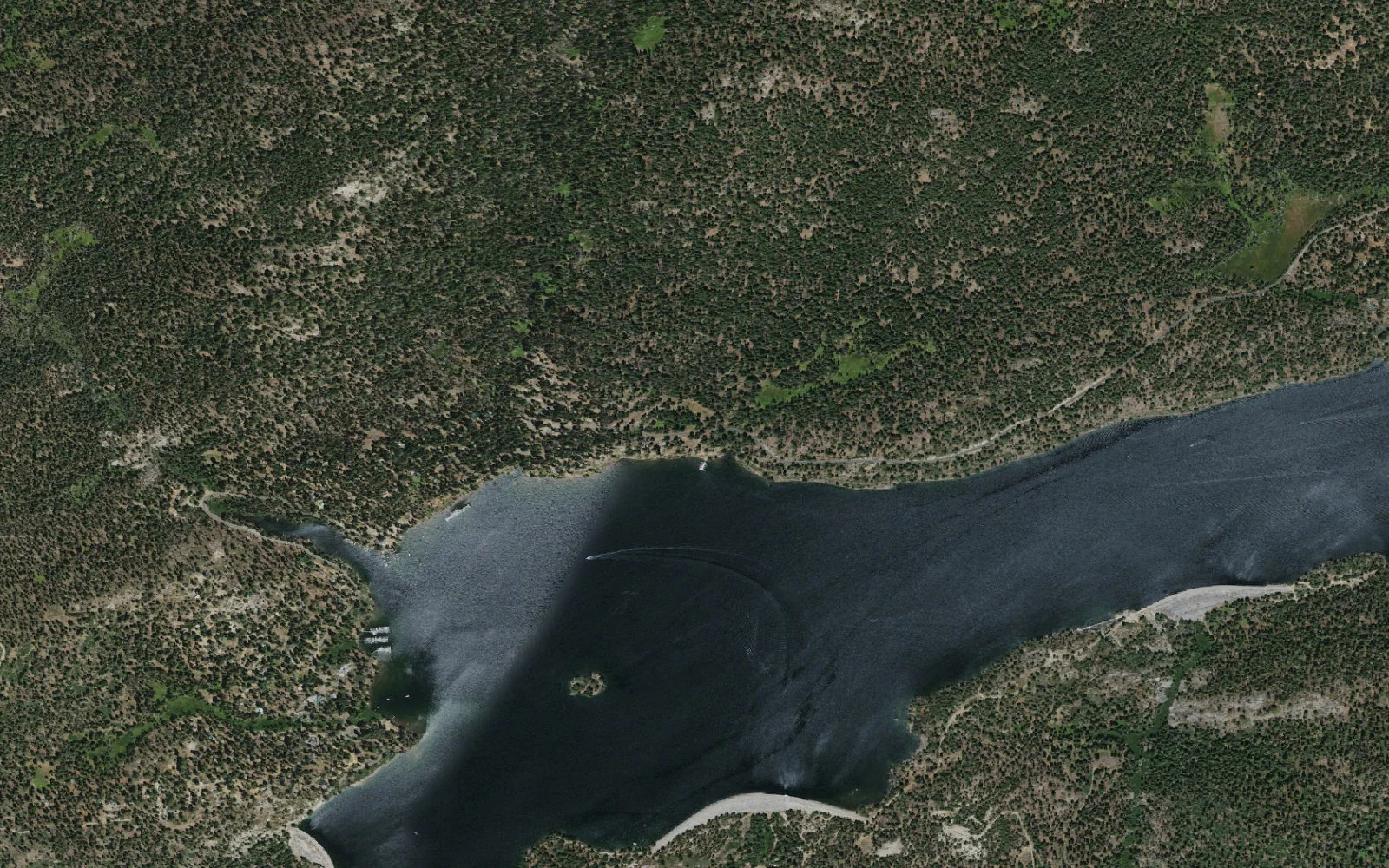 Aerial view centered on Hidden Trailhead