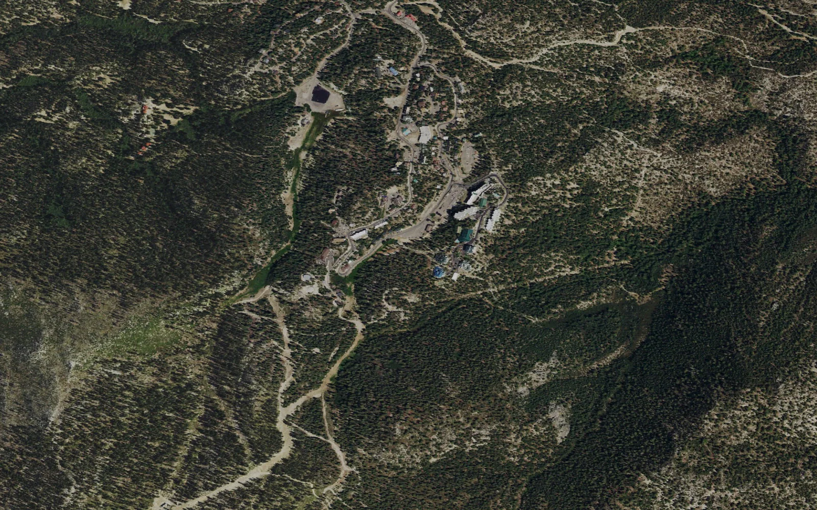Aerial view centered on Kingsbury Grade Trailhead