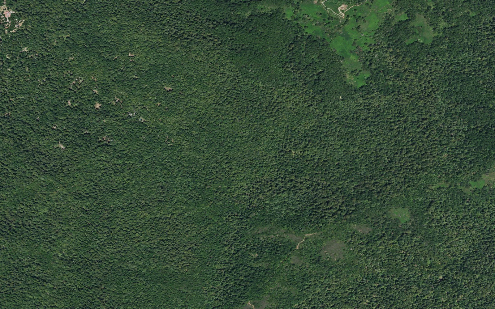 Aerial view centered on Slate Creek Trail Camp