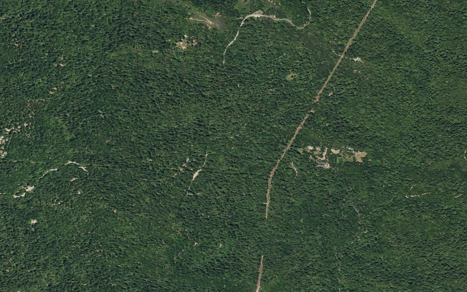 Aerial view centered on Waterman Gap Trail Camp
