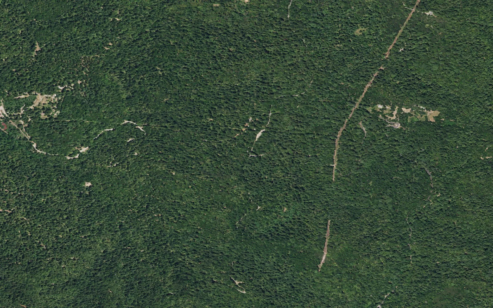 Aerial view centered on Waterman Gap Trailhead