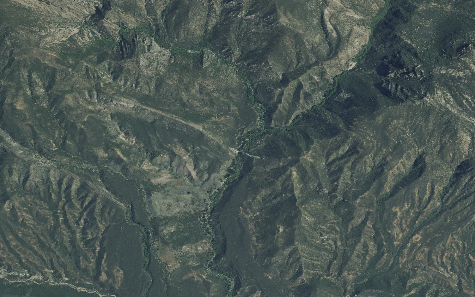 Aerial view centered on Upper Reyes Camp