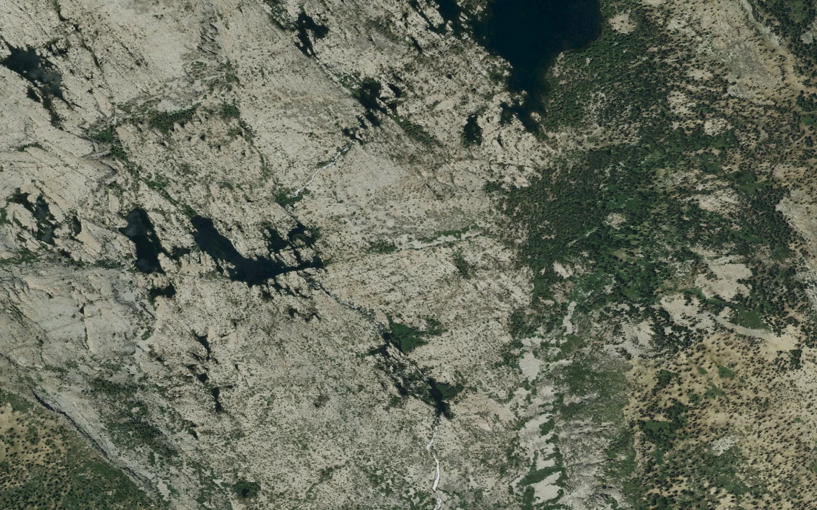 Aerial view centered on Avalanche camp area