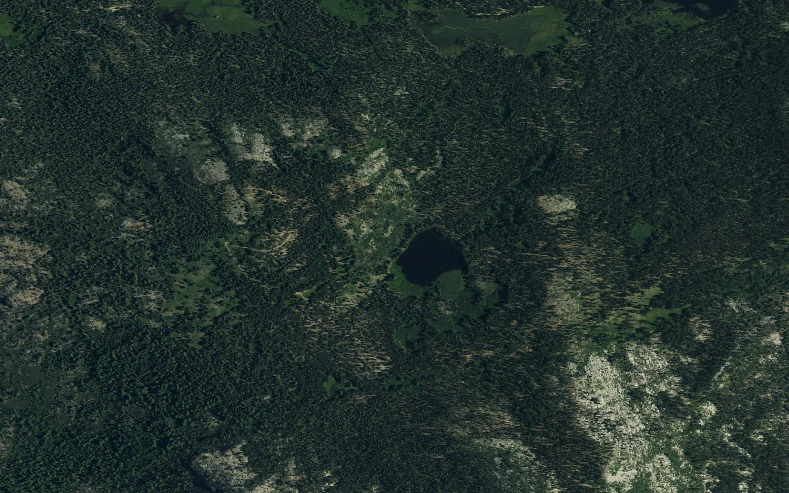 Aerial view centered on General Creek camp area