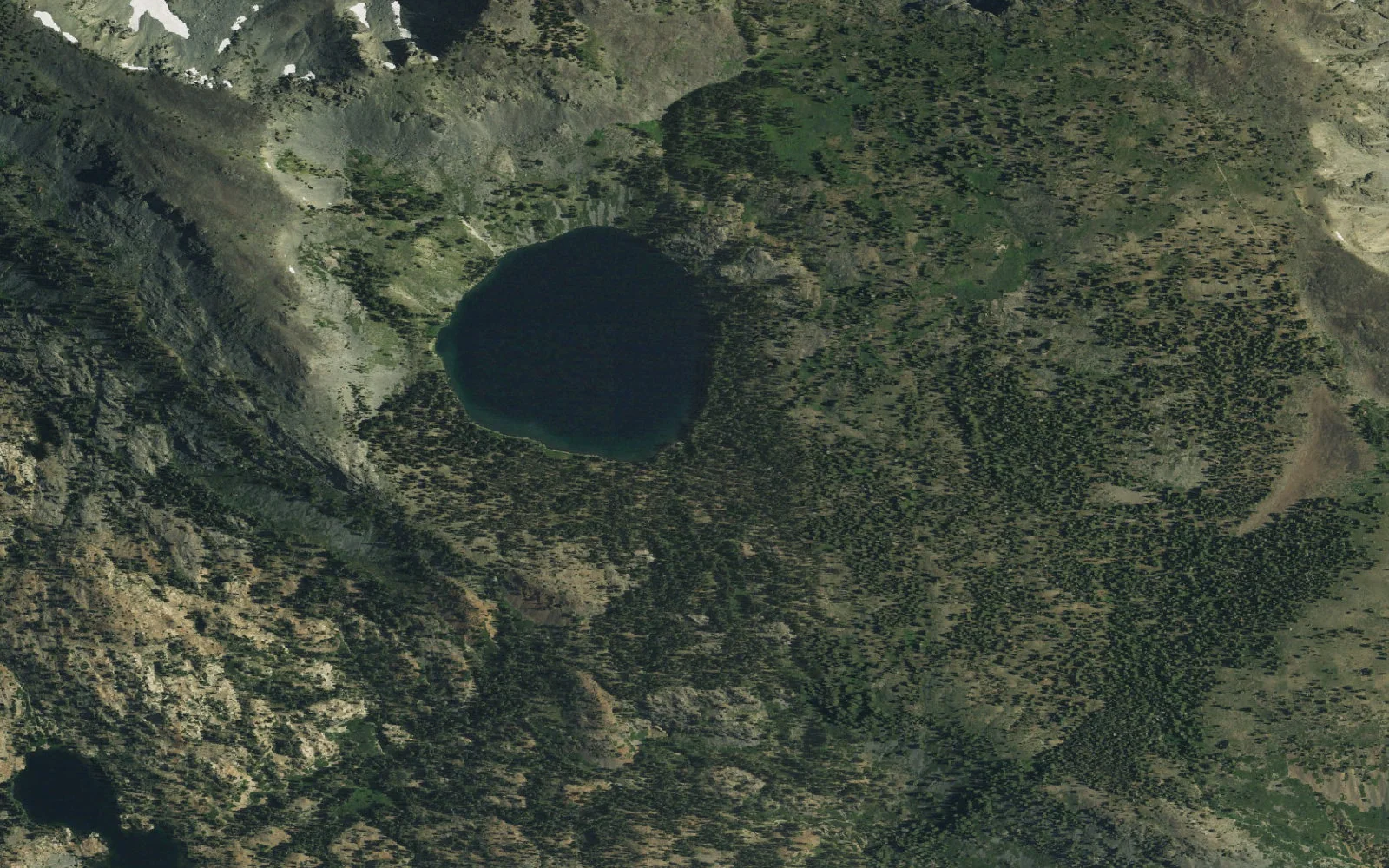 Aerial view centered on Gilmore camp area