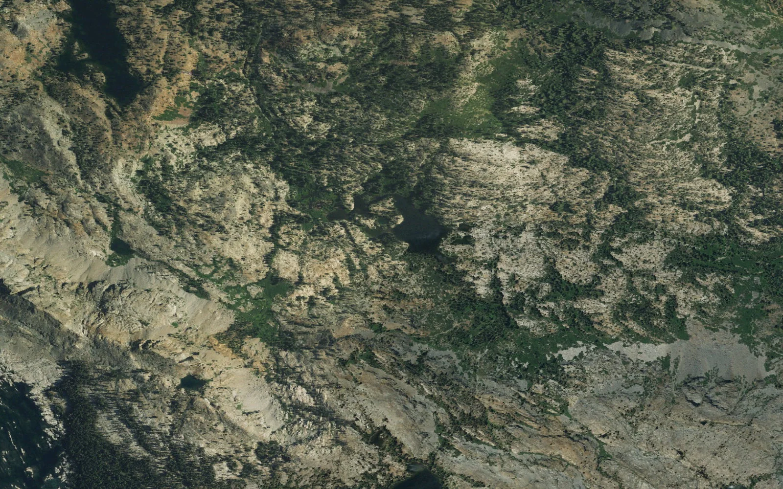 Aerial view centered on Grass camp area