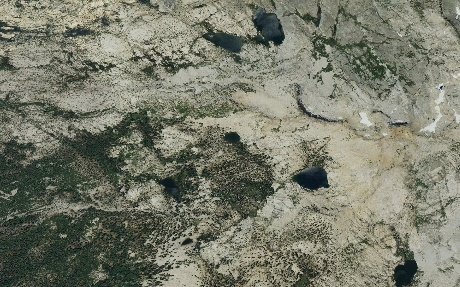 Aerial view centered on Hemlock camp area