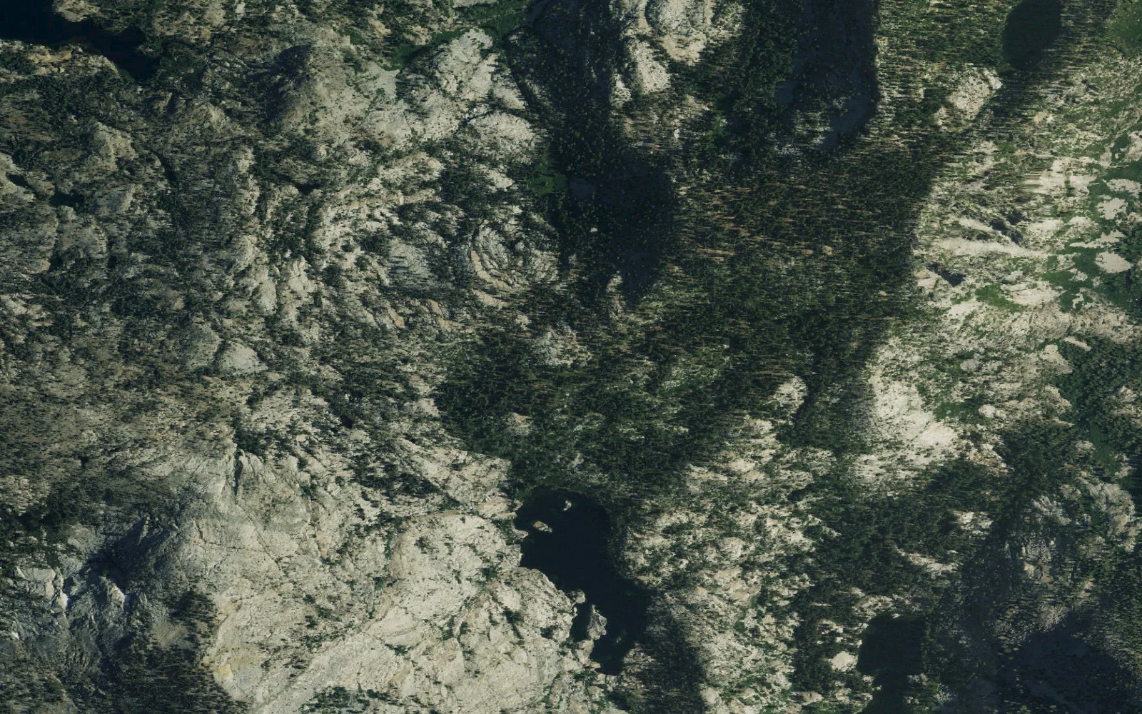Aerial view centered on Kalmia camp area
