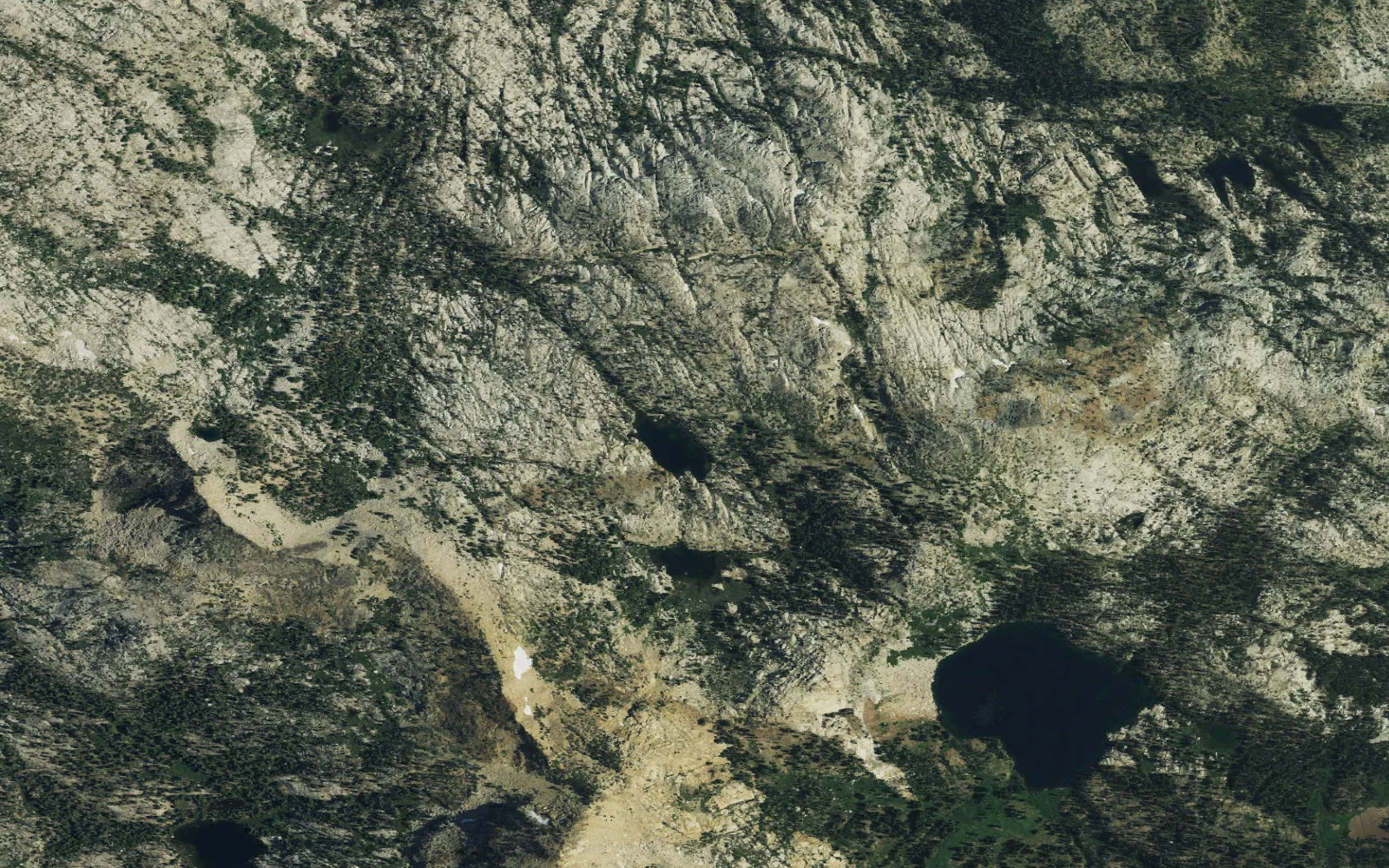 Aerial view centered on Lelands camp area