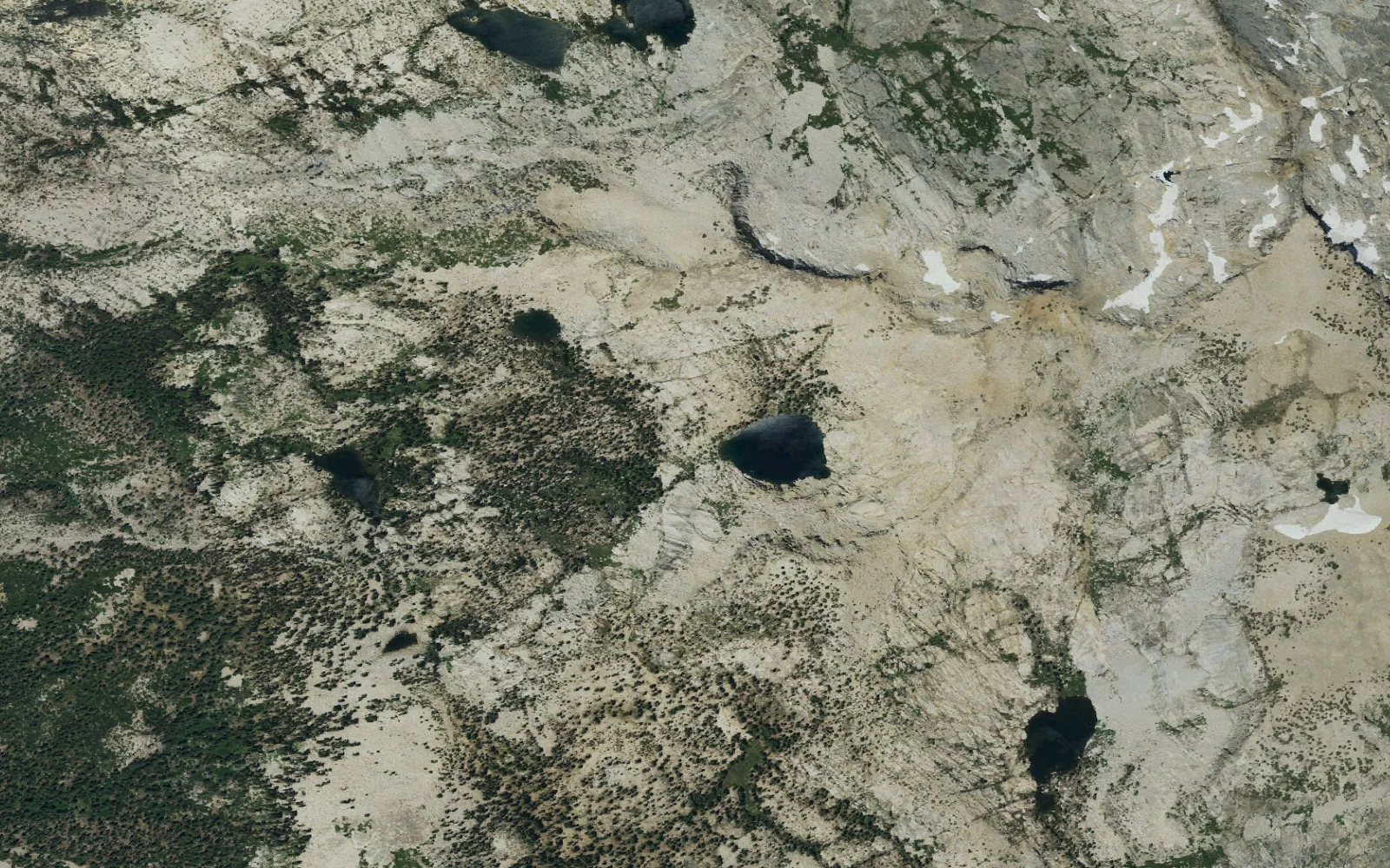 Aerial view centered on Mt. Price camp area