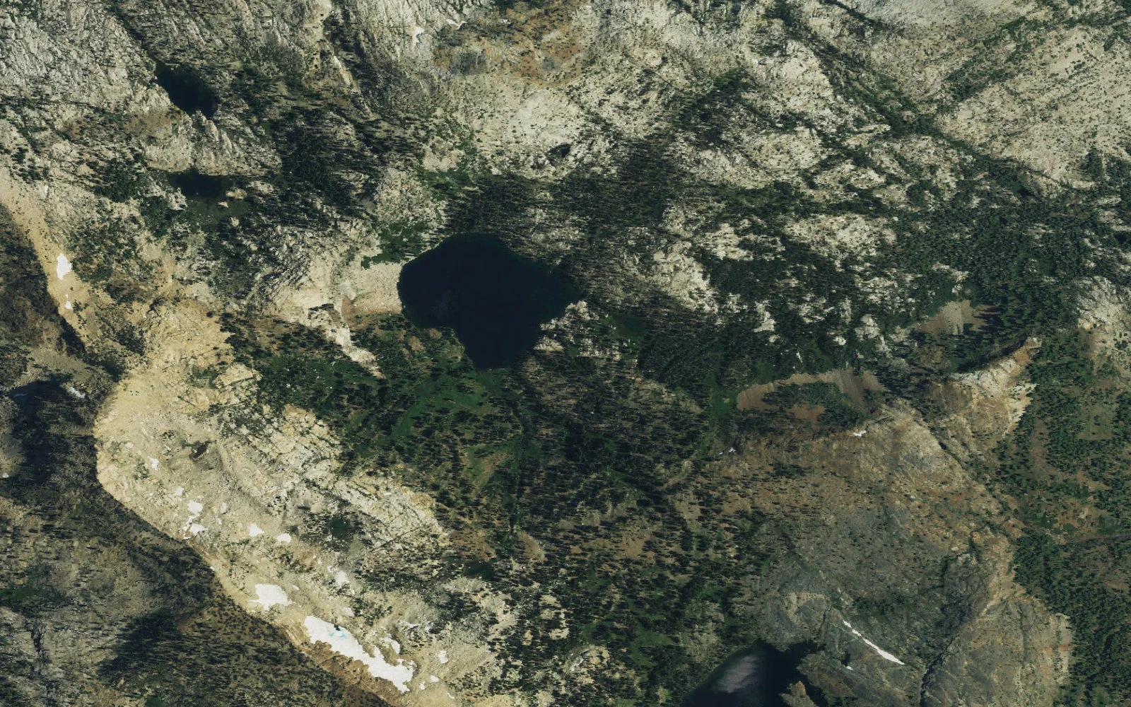 Aerial view centered on Schmidell camp area