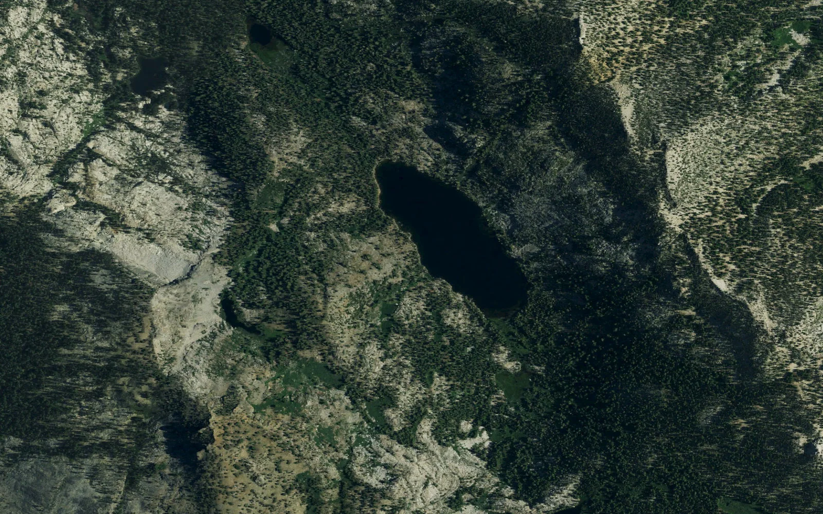 Aerial view centered on Stony Ridge camp area