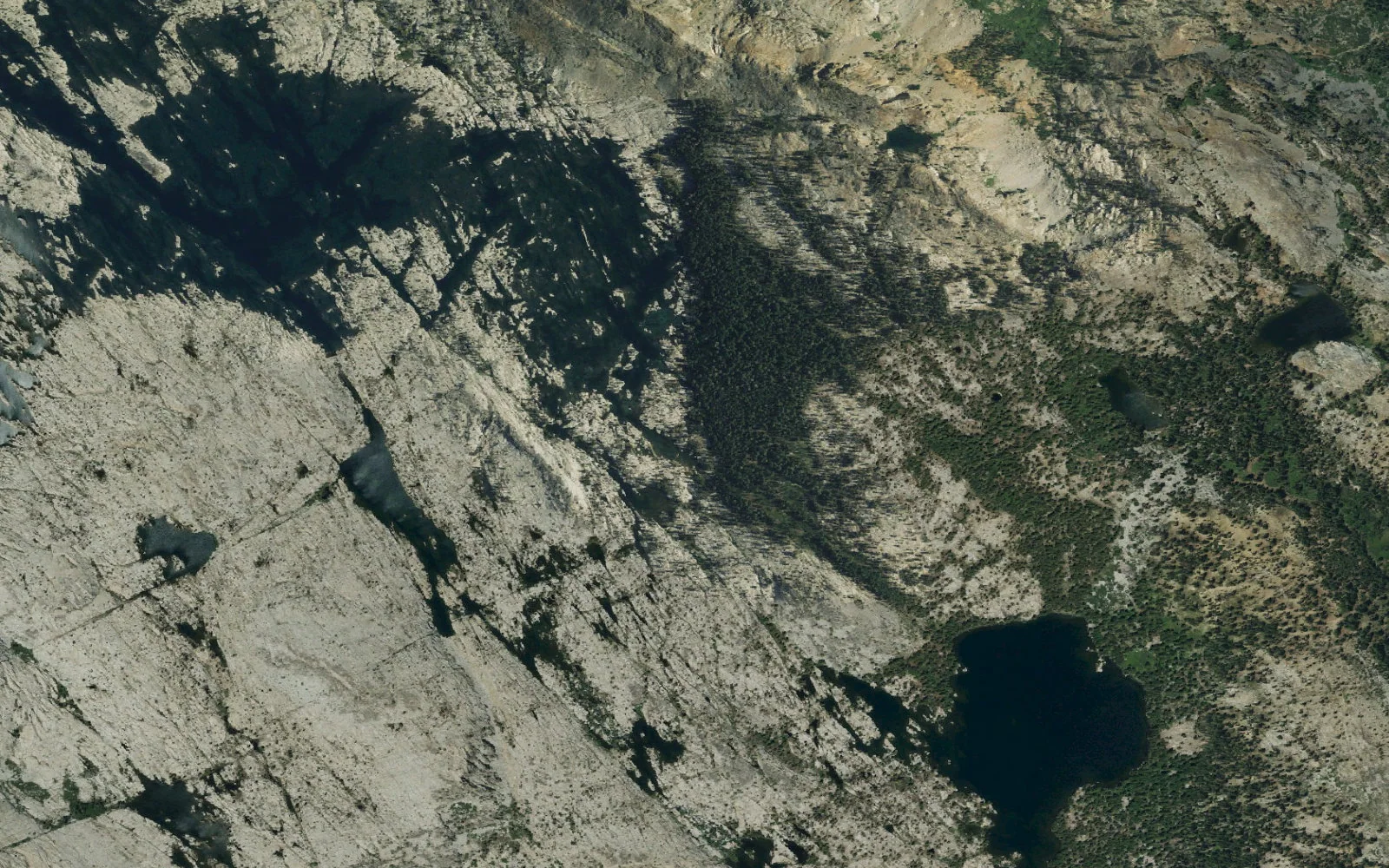 Aerial view centered on Waca camp area