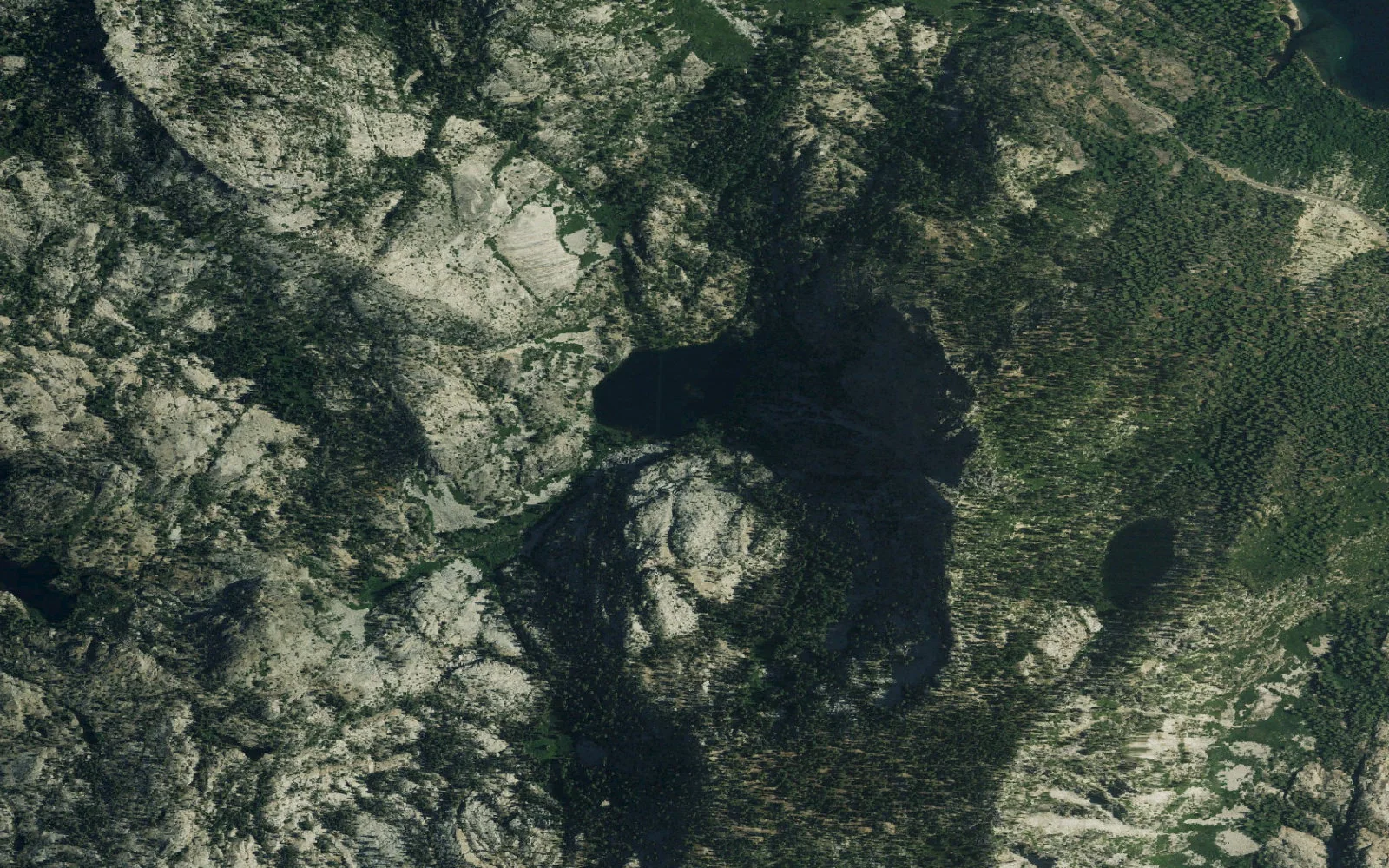 Aerial view centered on Eagle camp area