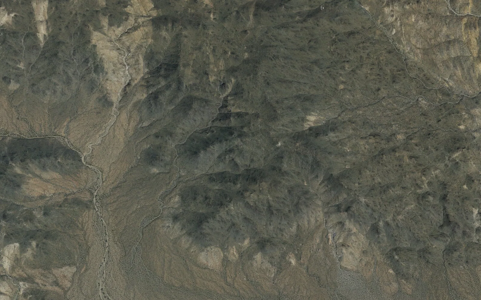 Aerial view centered on Hexie Mountains Zone camp area