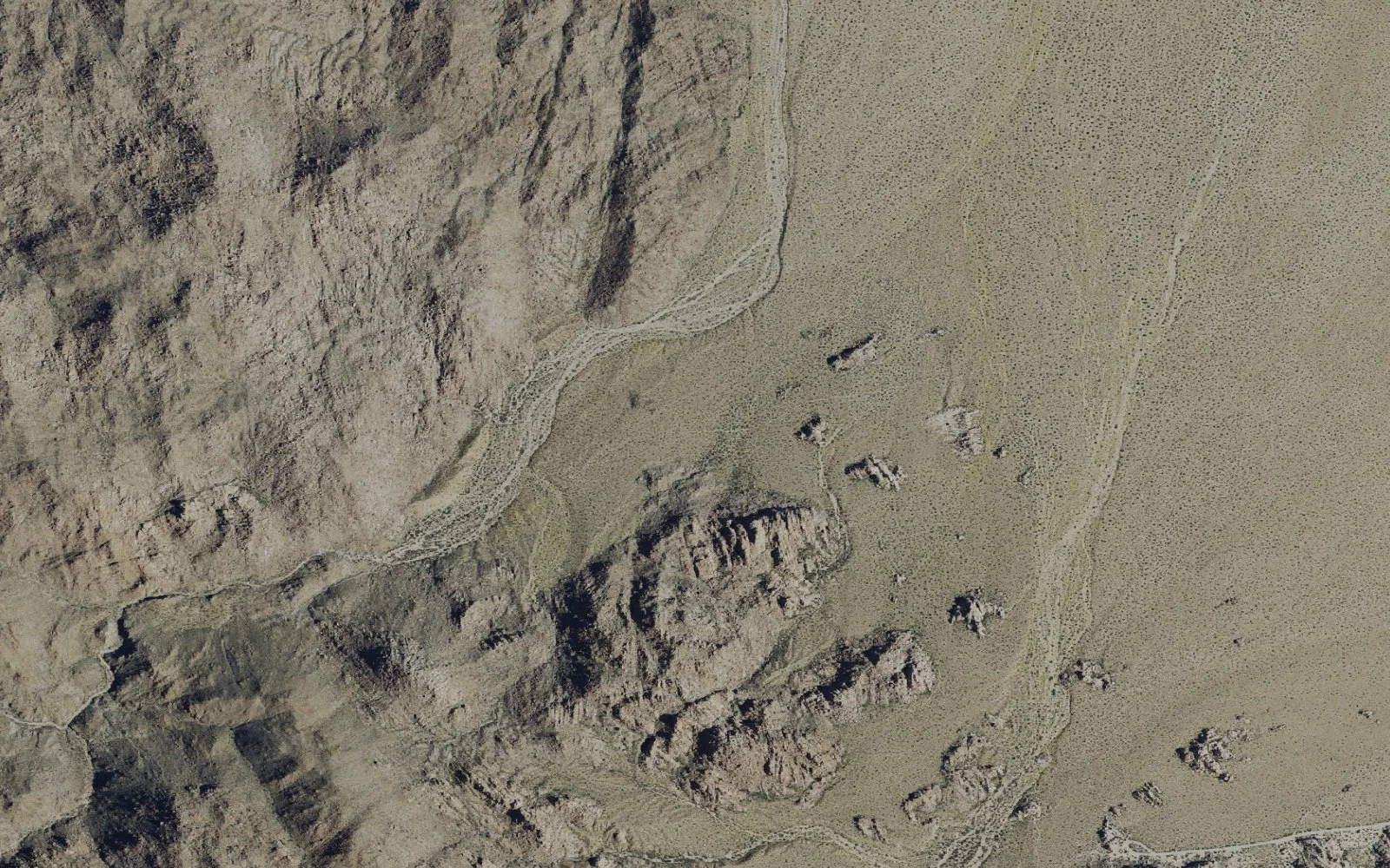 Aerial view centered on Boy Scout Trail Campsite 5 camp area