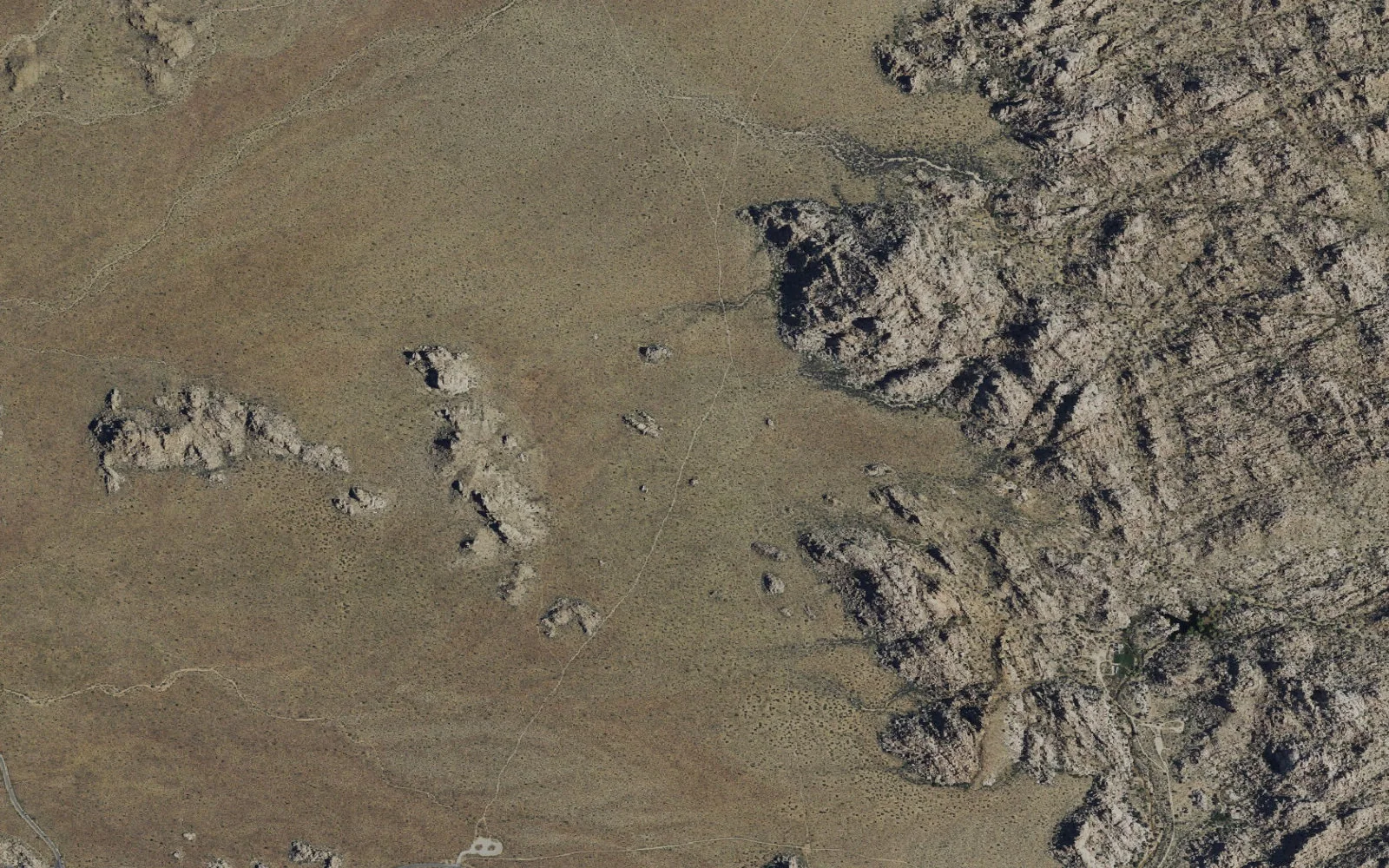 Aerial view centered on Campsite 16 (P) camp area