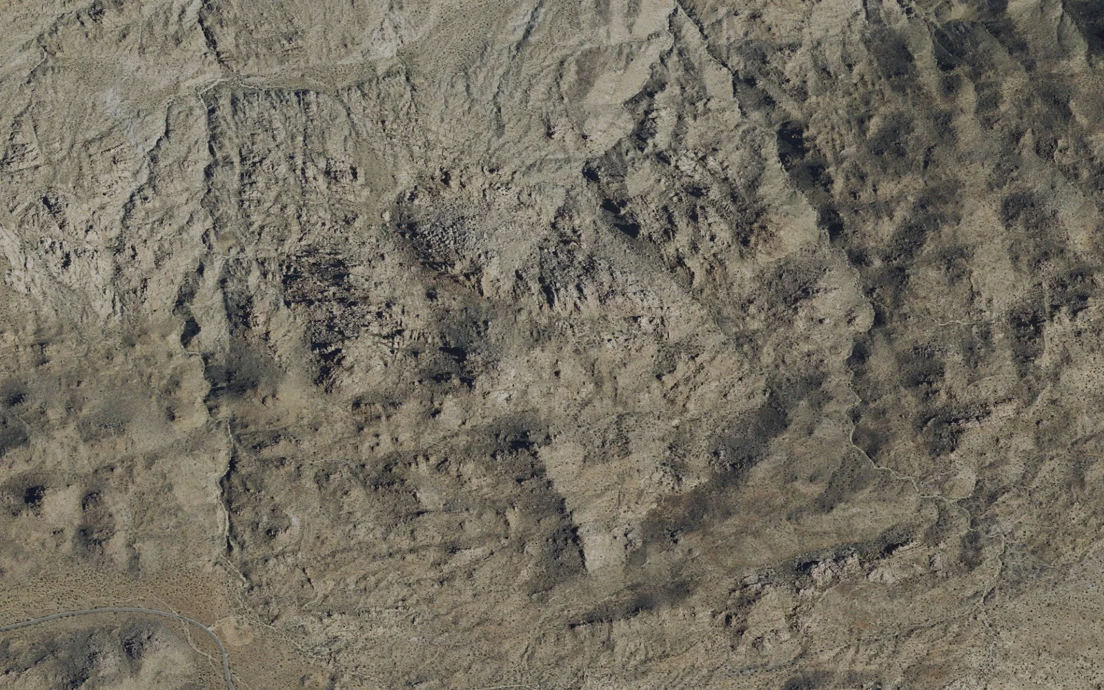 Aerial view centered on The Maze Zone camp area