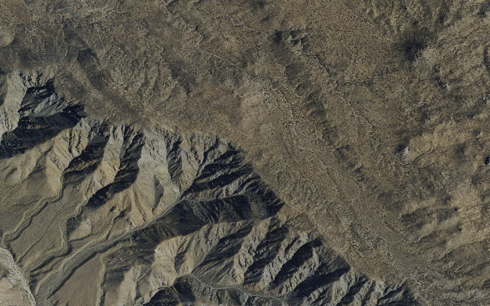Aerial view centered on Juniper Flats Zone camp area