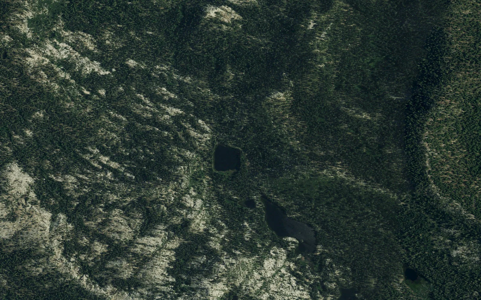 Aerial view centered on Genevieve camp area
