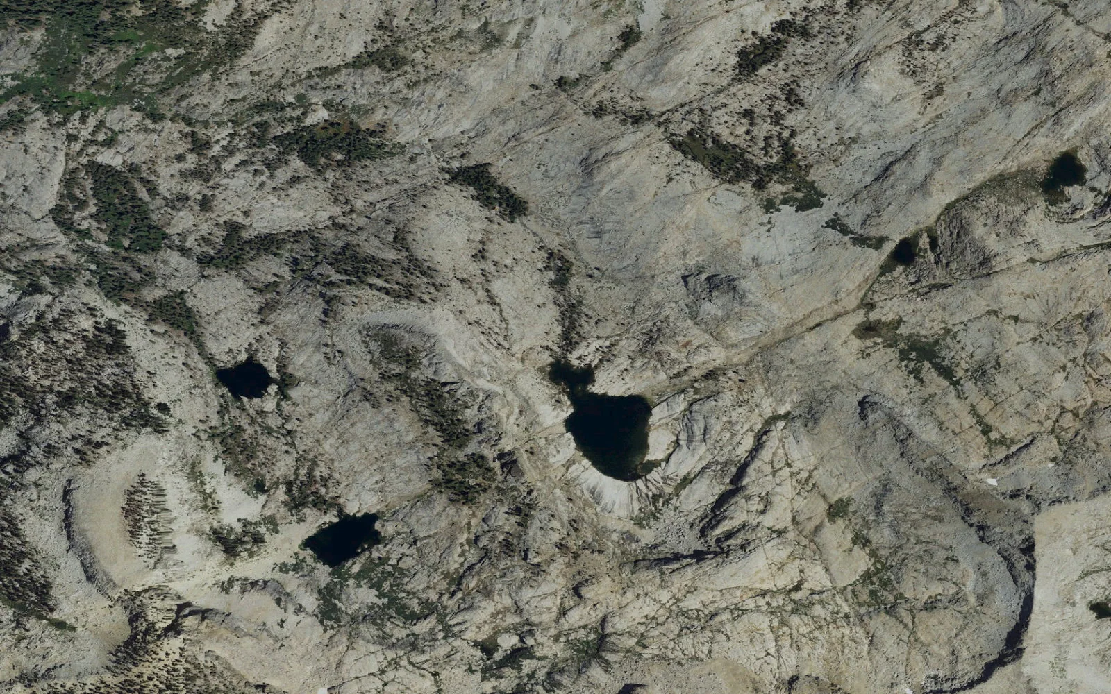 Aerial view centered on Pear Lake camp area