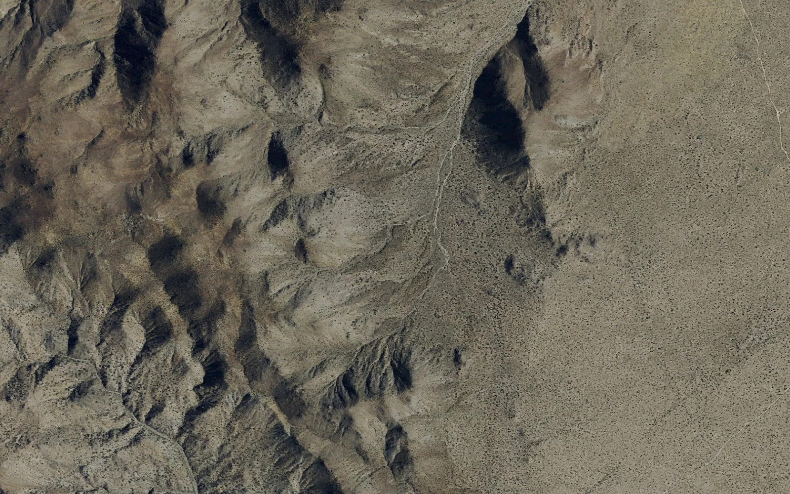 Aerial view centered on Pleasant Valley Zone camp area