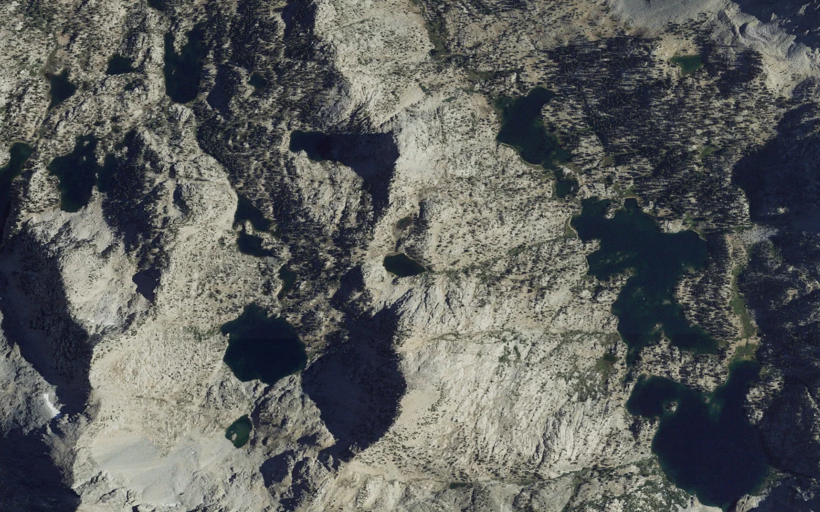 Aerial view centered on Brookie Lake camp area