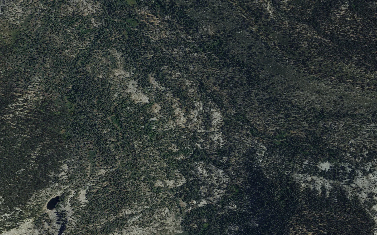 Aerial view centered on Deadman Canyon camp area