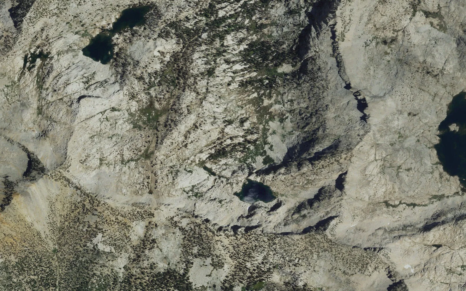 Aerial view centered on East Kennedy Lake camp area