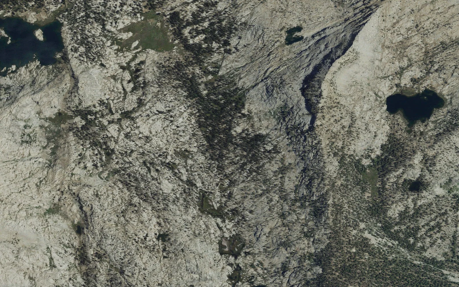 Aerial view centered on Granite Basin camp area