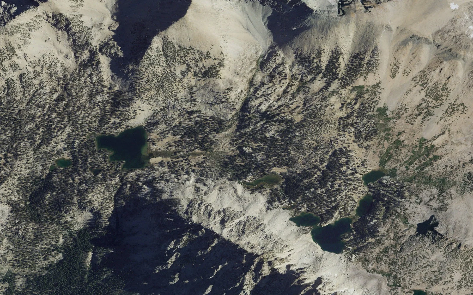 Aerial view centered on Kearsarge Basin camp area