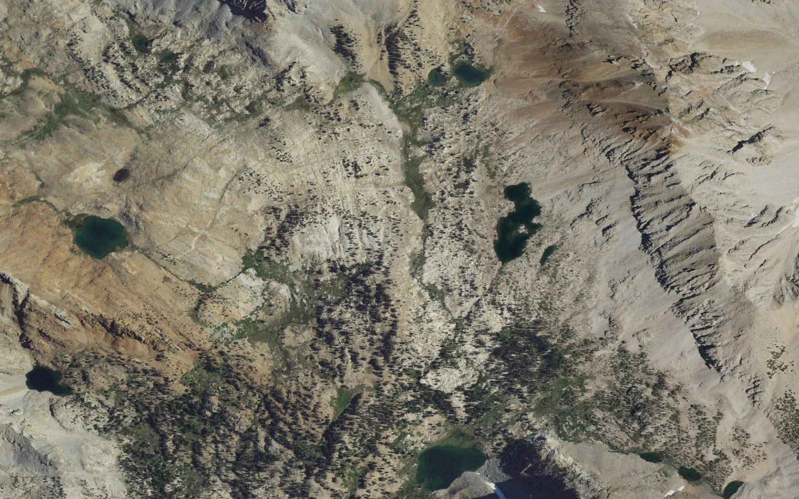 Aerial view centered on Perkins Lake camp area