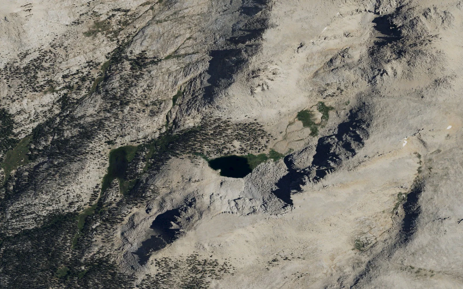 Aerial view centered on Soldier Lake camp area