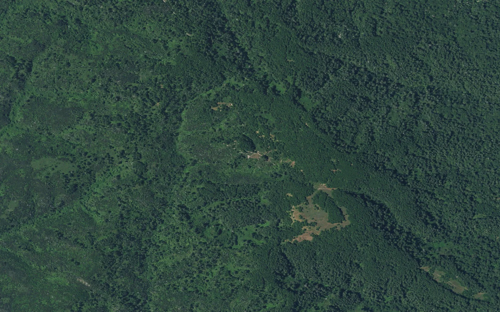 Aerial view centered on Sky Camp