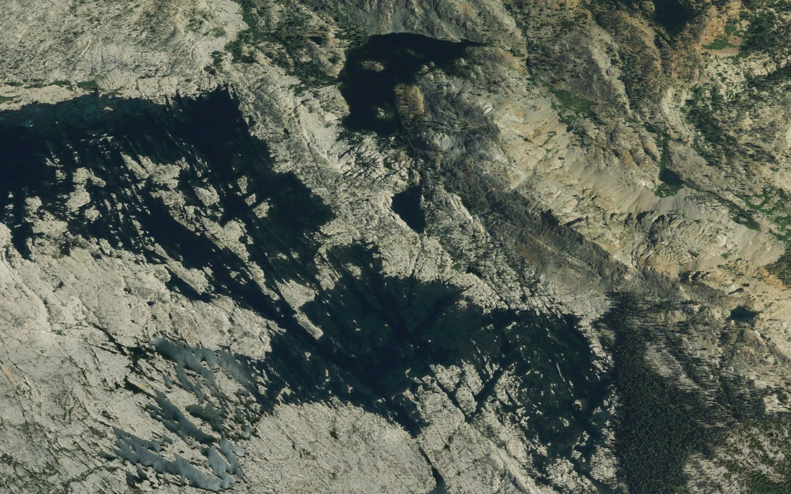Aerial view centered on Susie Lake camp area