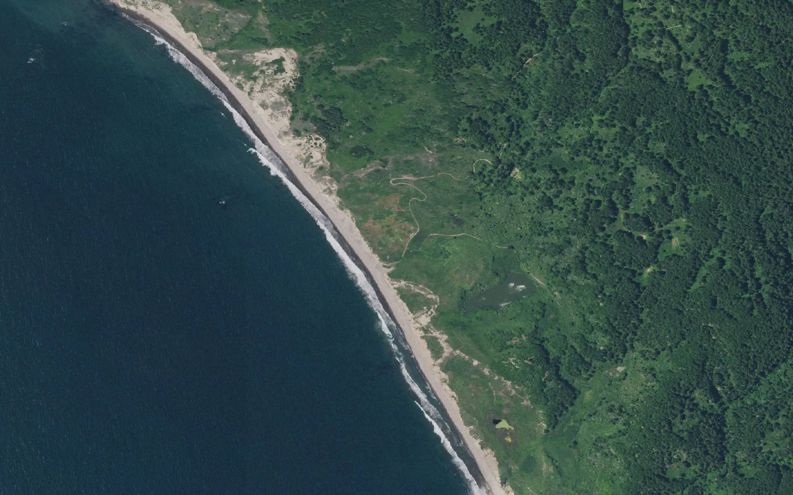 Aerial view centered on Wildcat Camp