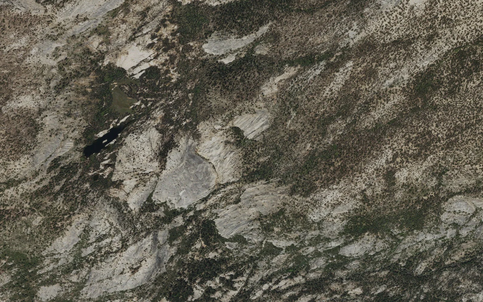 Aerial view centered on Babcock Lake camp area
